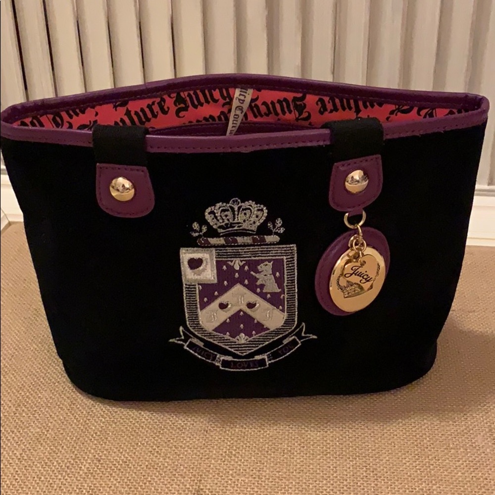 Juicy Couture Small Tote Black Velvet